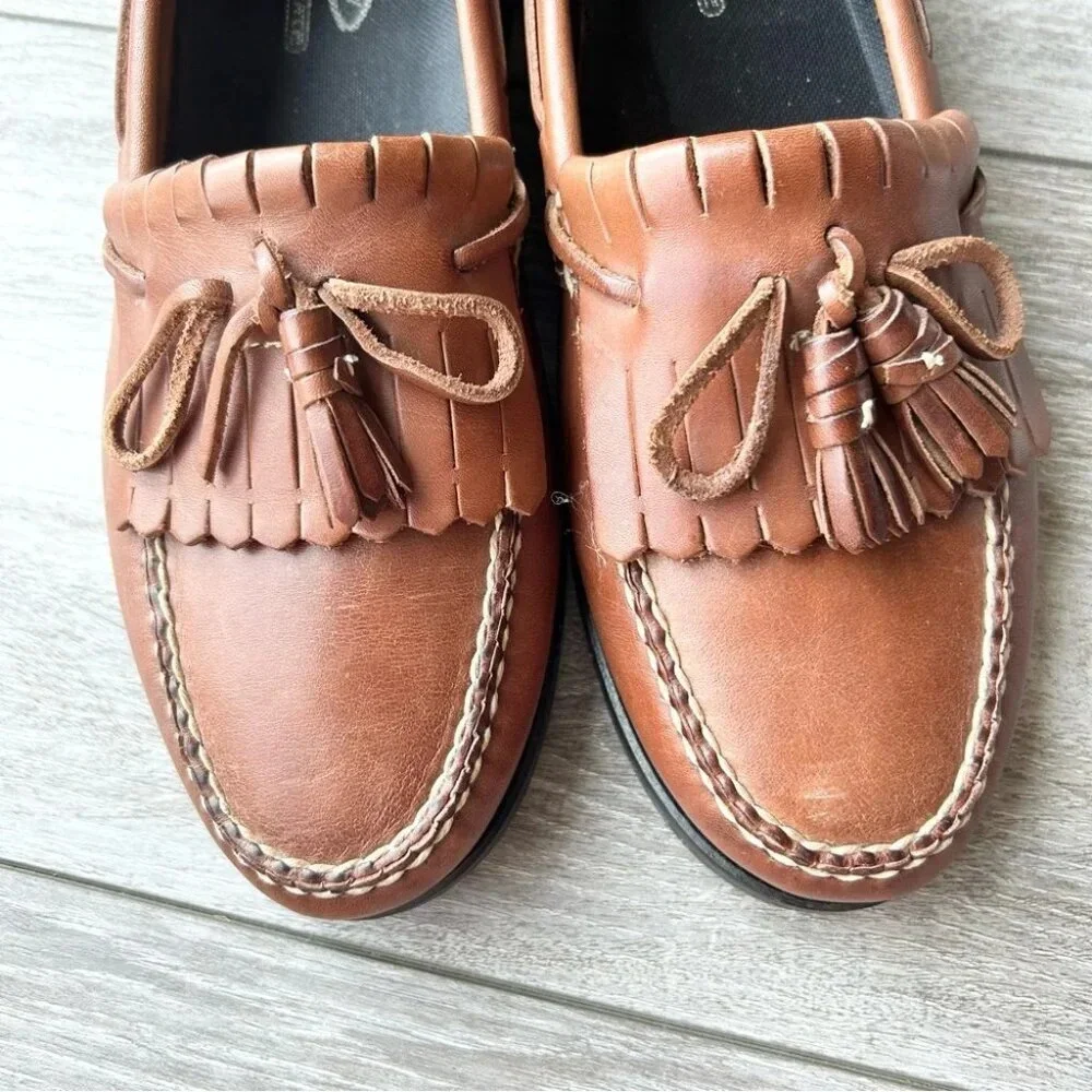Johnston & Murphy Tassel Brown Leather Loafer